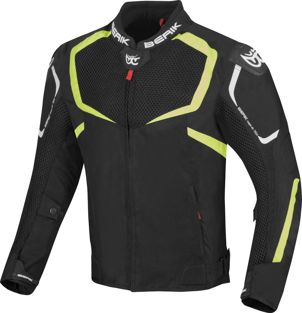 Berik X-Speed Air Motorrad Textiljacke- schwarz-weiss-gelb- Grsse 48- schwarz-weiss-gelb- Grsse 48 Motorrad