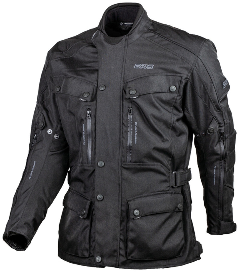 GMS Temper Motorrad Textiljacke- schwarz- Grsse M- schwarz- Grsse M Motorrad