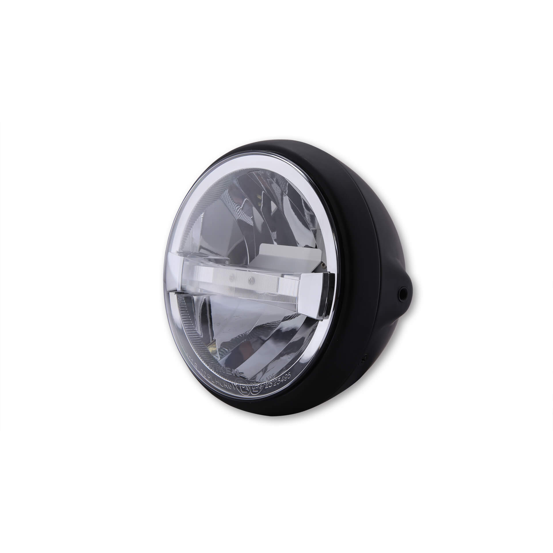 HIGHSIDER LED Scheinwerfer BRITISH-STYLE TYP 4- schwarz- schwarz Motorrad