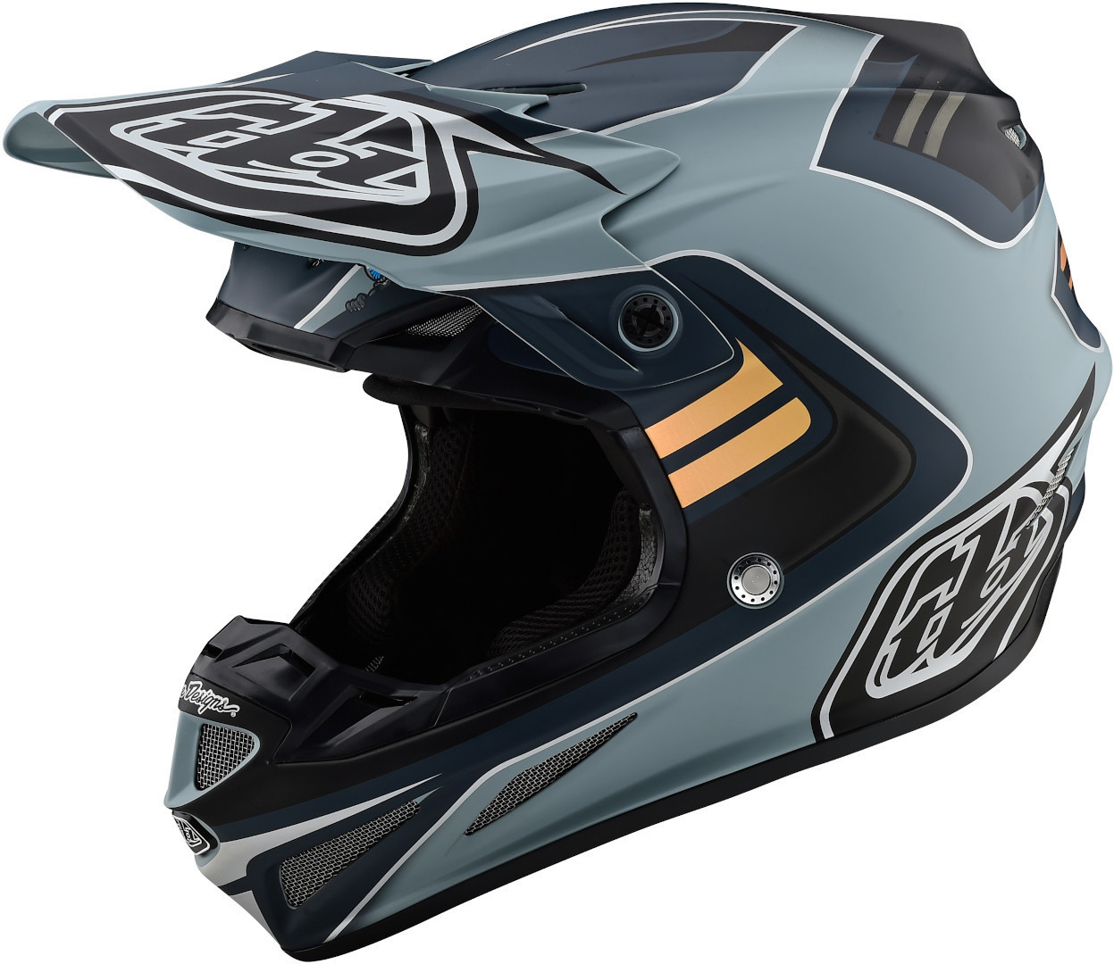 Troy Lee Designs SE4 Flash MIPS Motocross Helm- grau-silber- Grsse S- grau-silber- Grsse S Motorrad